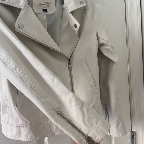 Universal Thread Cream Leather Jacket - Picture 2 of 4